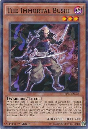 The Immortal Bushi (Shatterfoil) (BP03-EN036) - Battle Pack 3: Monster League 1st Edition Battle Pack 3: Monster League Yugioh Single  Squirtle Squad Card Shop.