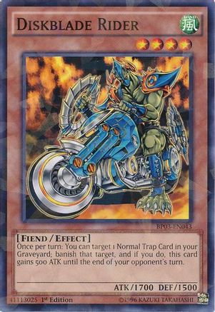 Diskblade Rider (Shatterfoil) (BP03-EN043) - Battle Pack 3: Monster League 1st Edition Battle Pack 3: Monster League Yugioh Single  Squirtle Squad Card Shop.