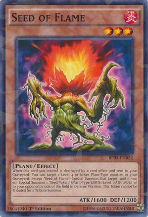 Seed of Flame (Shatterfoil) (BP03-EN052) - Battle Pack 3: Monster League 1st Edition Battle Pack 3: Monster League Yugioh Single  Squirtle Squad Card Shop.