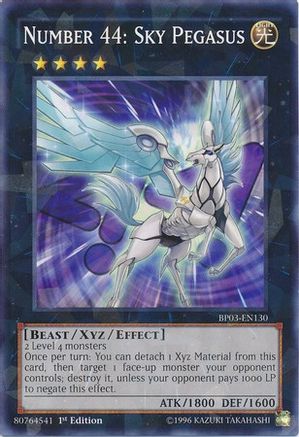 Number 44: Sky Pegasus (Shatterfoil) (BP03-EN130) - Battle Pack 3: Monster League 1st Edition Battle Pack 3: Monster League Yugioh Single  Squirtle Squad Card Shop.