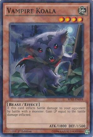 Vampire Koala (Shatterfoil) (BP03-EN094) - Battle Pack 3: Monster League 1st Edition Battle Pack 3: Monster League Yugioh Single  Squirtle Squad Card Shop.
