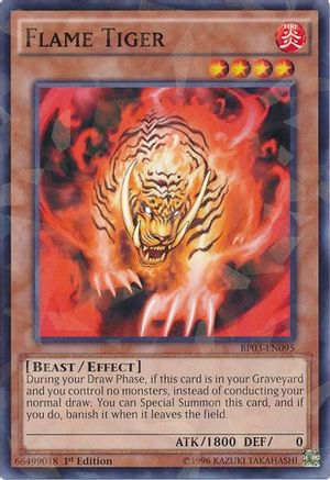 Flame Tiger (Shatterfoil) (BP03-EN095) - Battle Pack 3: Monster League 1st Edition Battle Pack 3: Monster League Yugioh Single  Squirtle Squad Card Shop.