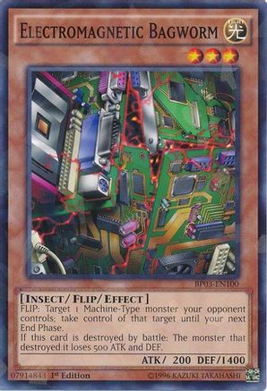 Electromagnetic Bagworm (Shatterfoil) (BP03-EN100) - Battle Pack 3: Monster League 1st Edition Battle Pack 3: Monster League Yugioh Single  Squirtle Squad Card Shop.