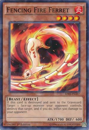 Fencing Fire Ferret (Shatterfoil) (BP03-EN107) - Battle Pack 3: Monster League 1st Edition Battle Pack 3: Monster League Yugioh Single  Squirtle Squad Card Shop.