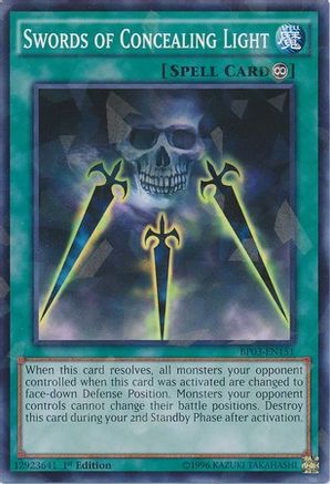 Swords of Concealing Light (Shatterfoil) (BP03-EN151) - Battle Pack 3: Monster League 1st Edition Battle Pack 3: Monster League Yugioh Single  Squirtle Squad Card Shop.