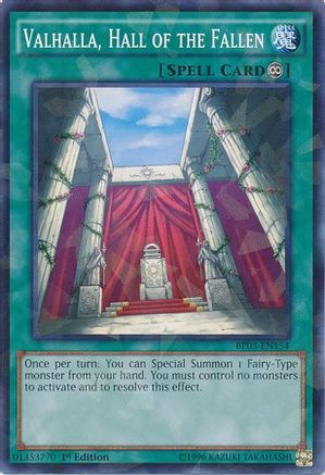 Valhalla, Hall of the Fallen (Shatterfoil) (BP03-EN154) - Battle Pack 3: Monster League 1st Edition Battle Pack 3: Monster League Yugioh Single  Squirtle Squad Card Shop.
