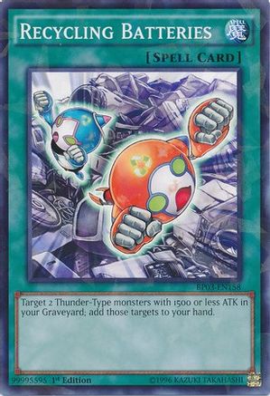 Recycling Batteries (Shatterfoil) (BP03-EN158) - Battle Pack 3: Monster League 1st Edition Battle Pack 3: Monster League Yugioh Single  Squirtle Squad Card Shop.