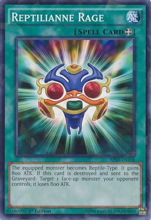 Reptilianne Rage (Shatterfoil) (BP03-EN166) - Battle Pack 3: Monster League 1st Edition Battle Pack 3: Monster League Yugioh Single  Squirtle Squad Card Shop.