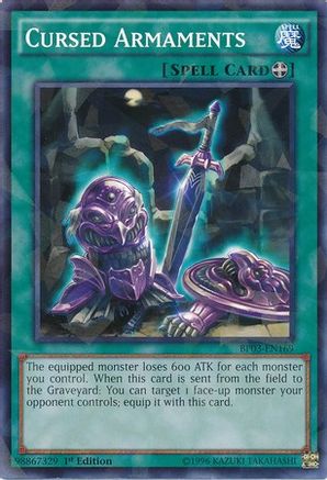 Cursed Armaments (Shatterfoil) (BP03-EN169) - Battle Pack 3: Monster League 1st Edition Battle Pack 3: Monster League Yugioh Single  Squirtle Squad Card Shop.