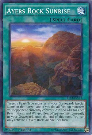 Ayers Rock Sunrise (Shatterfoil) (BP03-EN183) - Battle Pack 3: Monster League 1st Edition Battle Pack 3: Monster League Yugioh Single  Squirtle Squad Card Shop.