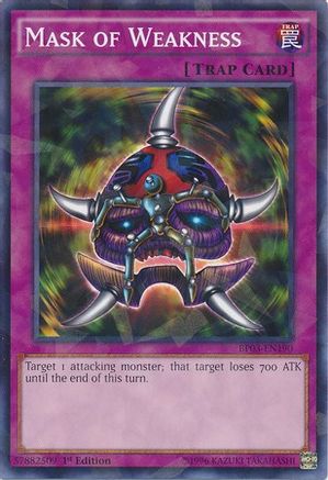 Mask of Weakness (Shatterfoil) (BP03-EN190) - Battle Pack 3: Monster League 1st Edition Battle Pack 3: Monster League Yugioh Single  Squirtle Squad Card Shop.