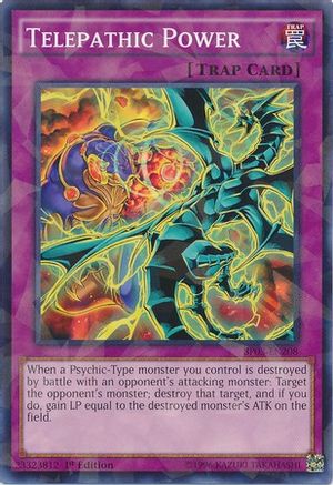 Telepathic Power (Shatterfoil) (BP03-EN208) - Battle Pack 3: Monster League 1st Edition Battle Pack 3: Monster League Yugioh Single  Squirtle Squad Card Shop.