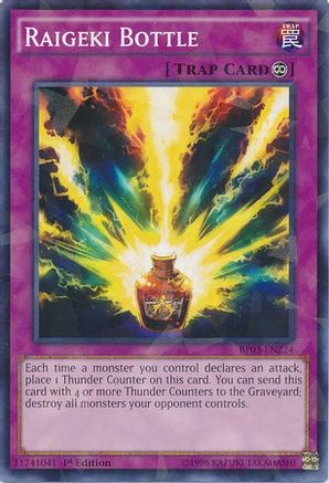 Raigeki Bottle (Shatterfoil) (BP03-EN224) - Battle Pack 3: Monster League 1st Edition Battle Pack 3: Monster League Yugioh Single  Squirtle Squad Card Shop.