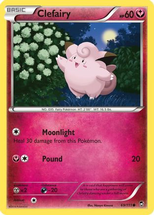 Clefairy (69) (69) 069  XY  Furious Fists - Common XY - Furious Fists Pokemon Single  Squirtle Squad Card Shop.