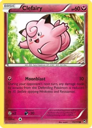 Clefairy (70) (70) 070  XY  Furious Fists - Common XY - Furious Fists Pokemon Single  Squirtle Squad Card Shop.