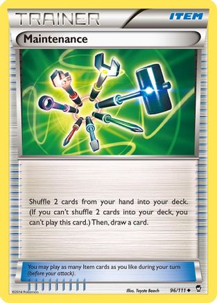 Maintenance 096  - Reverse Holofoil XY  Furious Fists - Uncommon XY - Furious Fists Pokemon Single  Squirtle Squad Card Shop.