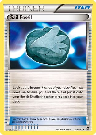 Sail Fossil 098/111  XY  Furious Fists - Uncommon XY - Furious Fists Pokemon Single  Squirtle Squad Card Shop.