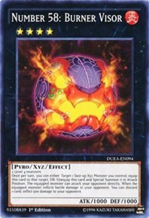 Number 58: Burner Visor (DUEA-EN094) - Duelist Alliance Unlimited Duelist Alliance Yugioh Single  Squirtle Squad Card Shop.