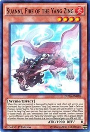 Suanni, Fire of the Yang Zing (DUEA-EN028) - Duelist Alliance 1st Edition Duelist Alliance Yugioh Single  Squirtle Squad Card Shop.