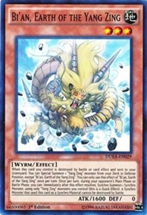 Bi'an, Earth of the Yang Zing (DUEA-EN029) - Duelist Alliance Unlimited Duelist Alliance Yugioh Single  Squirtle Squad Card Shop.