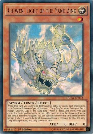 Chiwen, Light of the Yang Zing (DUEA-EN032) - Duelist Alliance Unlimited Duelist Alliance Yugioh Single  Squirtle Squad Card Shop.