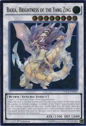 Baxia, Brightness of the Yang Zing (UTR) (DUEA-EN051) - Duelist Alliance Unlimited Duelist Alliance Yugioh Single  Squirtle Squad Card Shop.