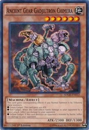 Ancient Gear Gadjiltron Chimera (SDGR-EN012) - Structure Deck: Geargia Rampage 1st Edition Structure Deck: Geargia Rampage Yugioh Single  Squirtle Squad Card Shop.