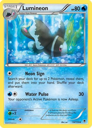 Lumineon  XY  Phantom Forces - Uncommon XY - Phantom Forces Pokemon Single  Squirtle Squad Card Shop.