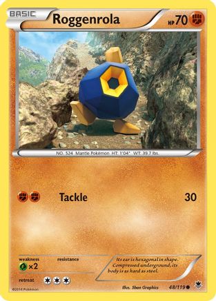 Roggenrola  XY  Phantom Forces - Common XY - Phantom Forces Pokemon Single  Squirtle Squad Card Shop.