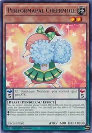 Performapal Cheermole (NECH-EN001) - The New Challengers 1st Edition The New Challengers Yugioh Single  Squirtle Squad Card Shop.
