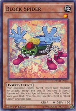 Block Spider (NECH-EN003) - The New Challengers 1st Edition The New Challengers Yugioh Single  Squirtle Squad Card Shop.