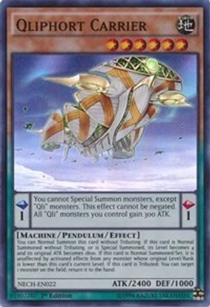 Qliphort Carrier (NECH-EN022) - The New Challengers 1st Edition The New Challengers Yugioh Single  Squirtle Squad Card Shop.