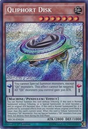 Qliphort Disk (NECH-EN024) - The New Challengers Unlimited The New Challengers Yugioh Single  Squirtle Squad Card Shop.