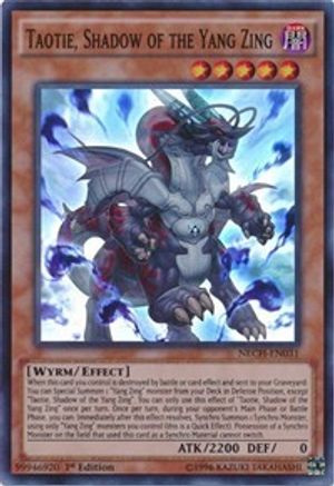 Taotie, Shadow of the Yang Zing (NECH-EN031) - The New Challengers 1st Edition The New Challengers Yugioh Single  Squirtle Squad Card Shop.