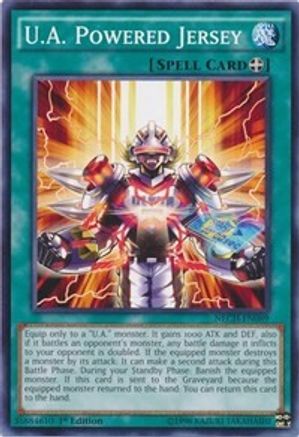 U.A. Powered Jersey (NECH-EN089) - The New Challengers Unlimited The New Challengers Yugioh Single  Squirtle Squad Card Shop.