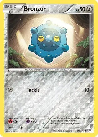 Bronzor 060  - Reverse Holofoil XY  Phantom Forces - Common