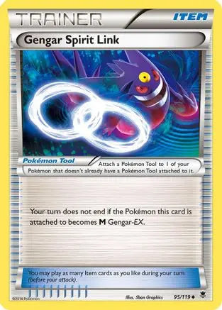 Gengar Spirit Link 095  - Reverse Holofoil XY  Phantom Forces - Uncommon XY - Phantom Forces Pokemon Single  Squirtle Squad Card Shop.