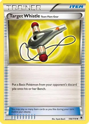 Target Whistle 106/119  - Reverse Holofoil XY  Phantom Forces - Uncommon