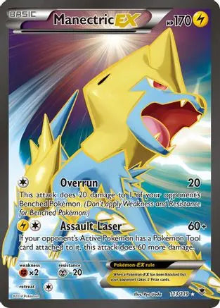 Manectric EX (113 Full Art) (113 Full Art) 113/119  - Holofoil XY  Phantom Forces - Ultra Rare XY - Phantom Forces Pokemon Single  Squirtle Squad Card Shop.