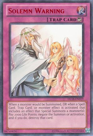 Solemn Warning (Red) (DL18-EN019) - Duelist League Promo Unlimited Duelist League Promo Yugioh Single  Squirtle Squad Card Shop.
