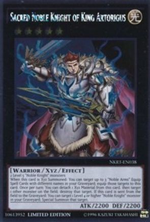 Sacred Noble Knight of King Artorigus (NKRT-EN038) - Noble Knights of the Round Table Box Set Limited Noble Knights of the Round Table Box Set Yugioh Single  Squirtle Squad Card Shop.