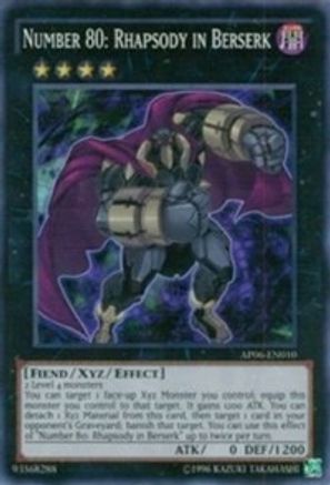 Number 80: Rhapsody in Berserk (AP06-EN010) - Astral Pack 6 Unlimited Astral Pack 6 Yugioh Single  Squirtle Squad Card Shop.