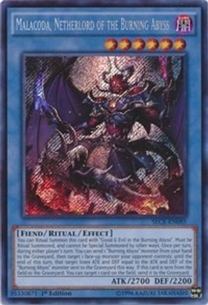 Malacoda, Netherlord of the Burning Abyss (SECE-EN085) - Secrets of Eternity 1st Edition Secrets of Eternity Yugioh Single  Squirtle Squad Card Shop.
