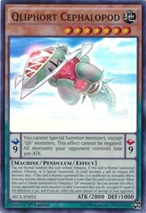 Qliphort Cephalopod (SECE-EN021) - Secrets of Eternity 1st Edition Secrets of Eternity Yugioh Single  Squirtle Squad Card Shop.