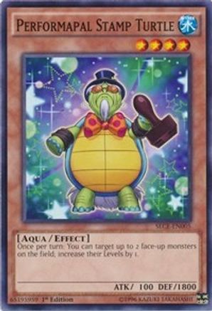 Performapal Stamp Turtle (SECE-EN005) - Secrets of Eternity 1st Edition Secrets of Eternity Yugioh Single  Squirtle Squad Card Shop.