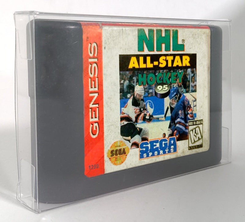 SEGA GENESIS Cartridge Only / SEGA MEGA Cartridge Only / Audio Cassette EVORETRO Case With Sticker - Pack of 25 EVORETRO Canada Video Game Protectors  Squirtle Squad Card Shop.