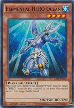 Elemental HERO Ocean (SDHS-EN002) - Structure Deck: HERO Strike Unlimited Structure Deck: HERO Strike Yugioh Single  Squirtle Squad Card Shop.