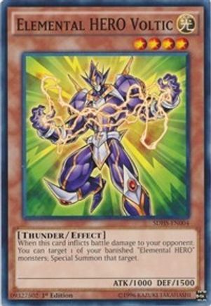 Elemental HERO Voltic (SDHS-EN004) - Structure Deck: HERO Strike 1st Edition Structure Deck: HERO Strike Yugioh Single  Squirtle Squad Card Shop.