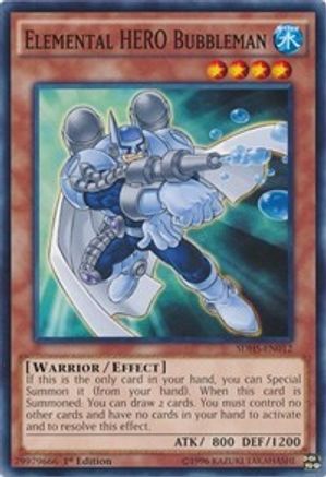 Elemental HERO Bubbleman (SDHS-EN012) - Structure Deck: HERO Strike Unlimited Structure Deck: HERO Strike Yugioh Single  Squirtle Squad Card Shop.