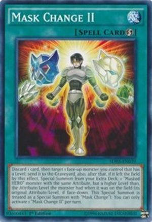 Mask Change II (SDHS-EN019) - Structure Deck: HERO Strike Unlimited Structure Deck: HERO Strike Yugioh Single  Squirtle Squad Card Shop.